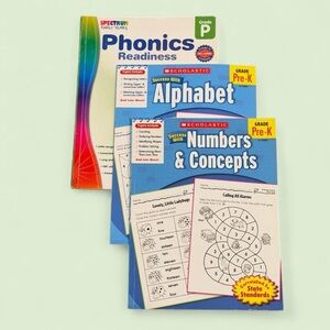 Workbook Trio: Phonics Readiness, Alphabet, Numbers & Concepts